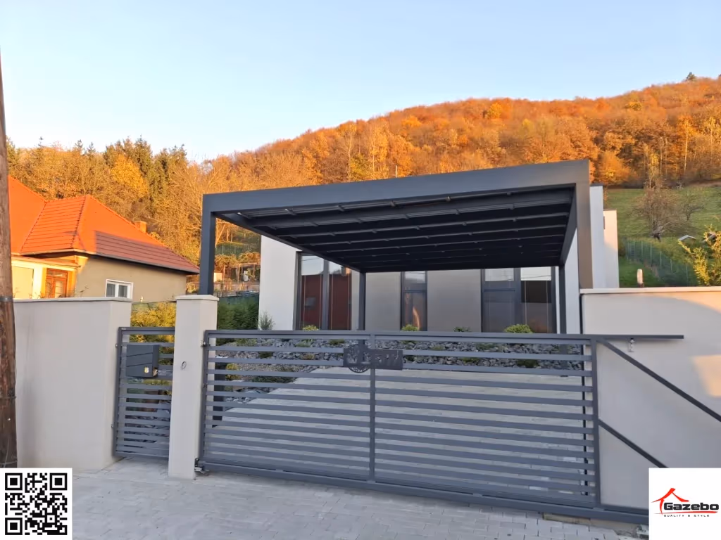 Alumínium carport, amely megvédi a járművet az időjárástól