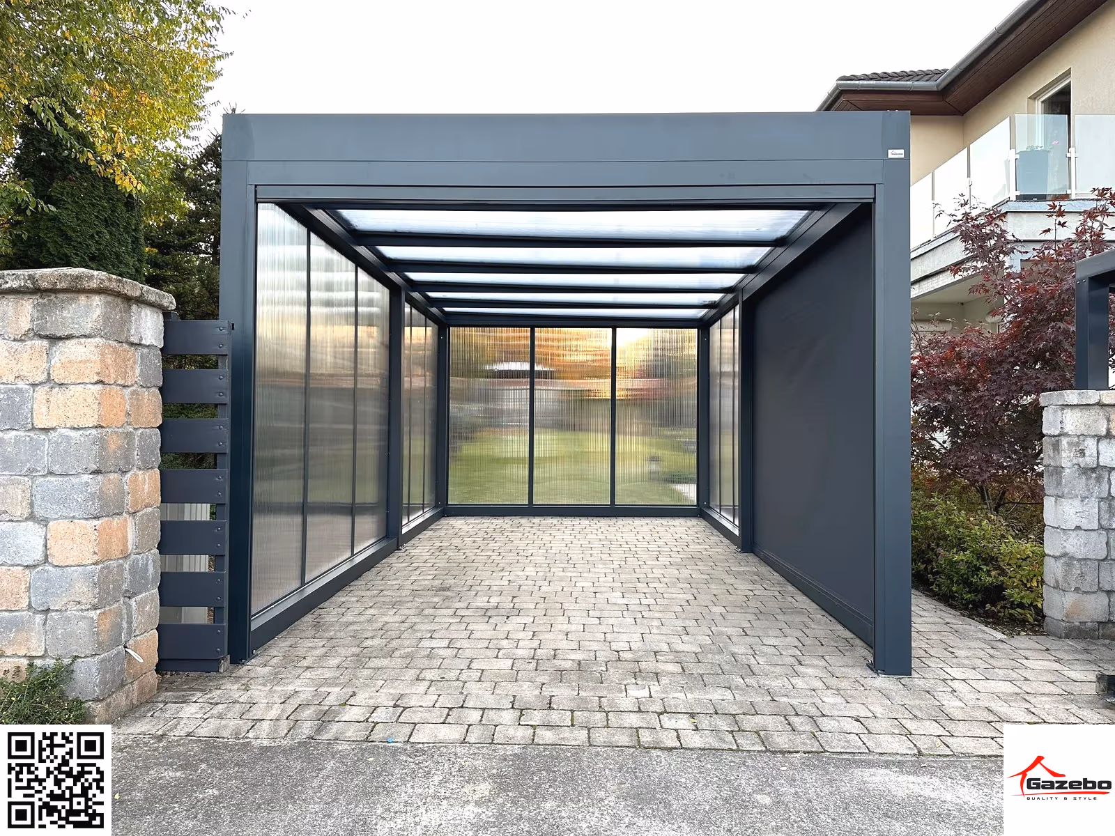 Önálló, szélálló alumínium carport